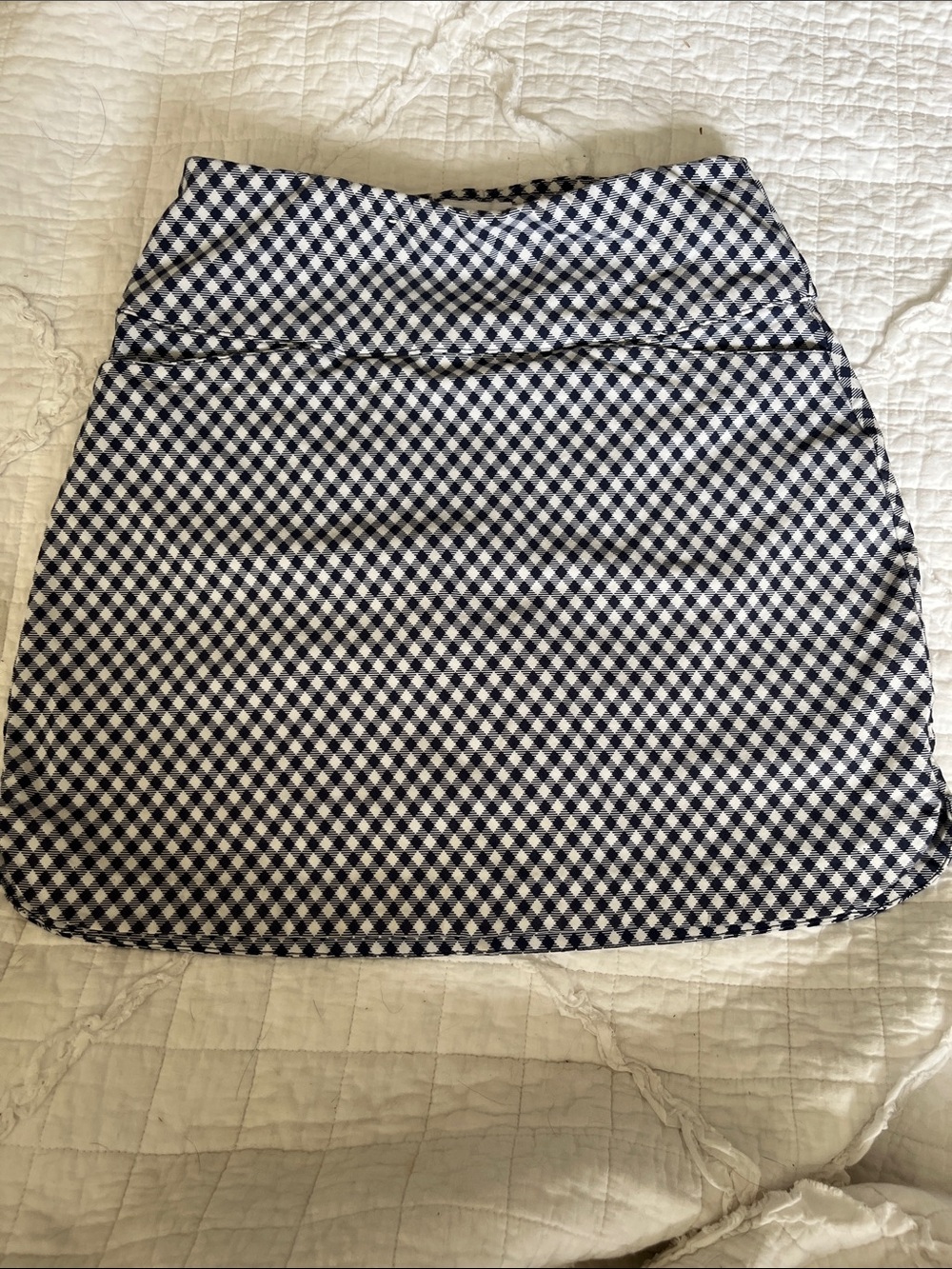 Lady Hagen Navy & White Gingham Golf Skort Size Small